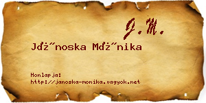 Jánoska Mónika névjegykártya